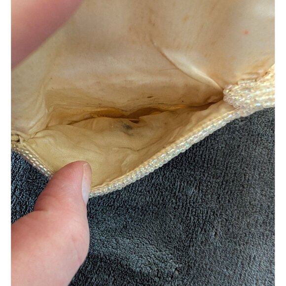 Vintage‎ Midcentury Richere Bag by Walborg Japan Mini Cream Beaded Handbag - Picture 7 of 11